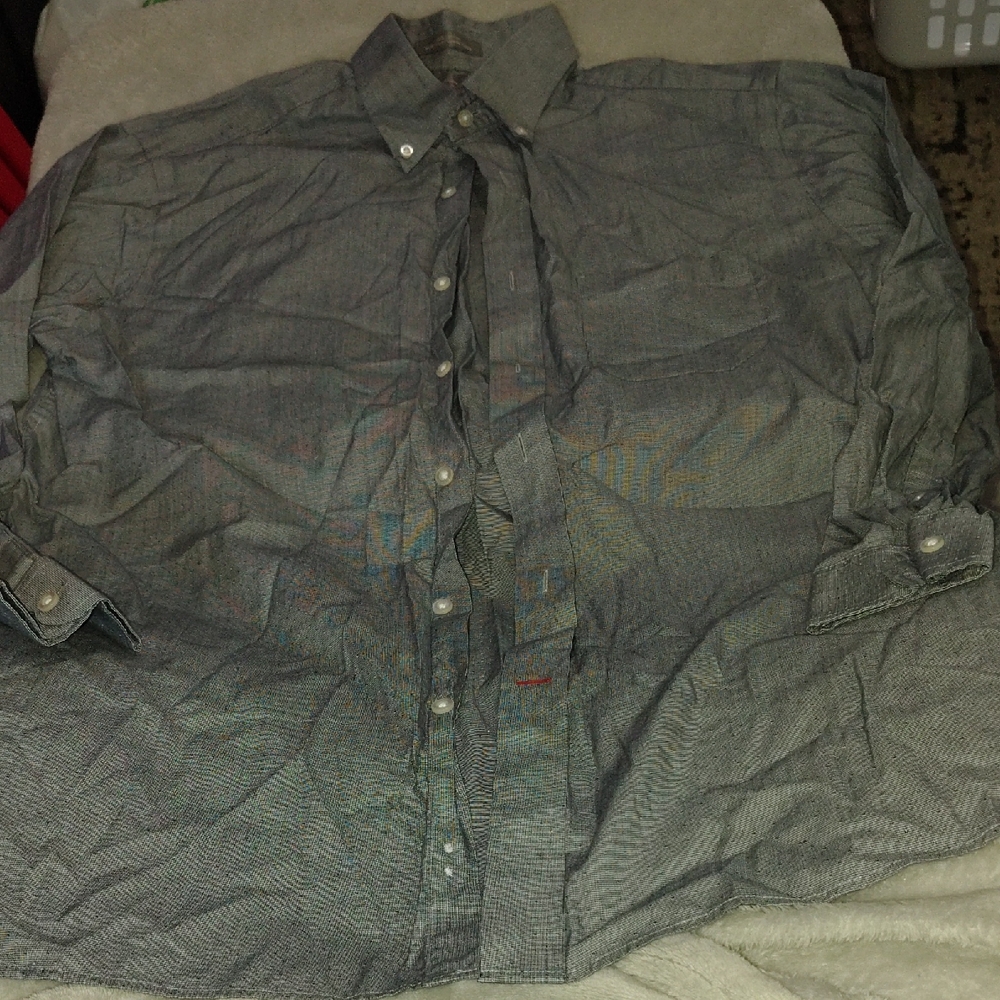 Daniel Cremieux Men's Gray Casual Button-Down Shirt